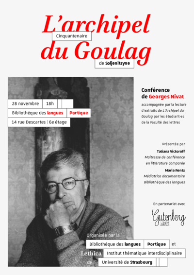 Conférence de Georges Nivat, à l'occasion du cinquantenaire de 'L’Archipel du Goulag' de Soljenitsyne