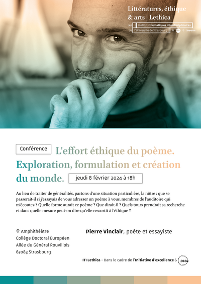 Conférence "L'effort éthique du poème. Exploration, formulation et création du monde"