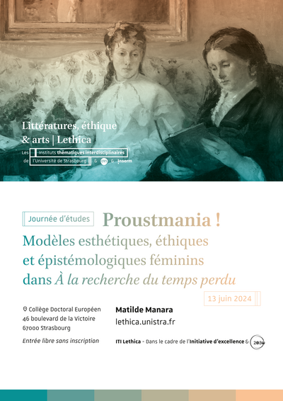 Journée d'études "Proustmania ! Modèles esthétiques, éthiques et épistémologiques féminins dans 'A la Recherche du temps perdu'"
